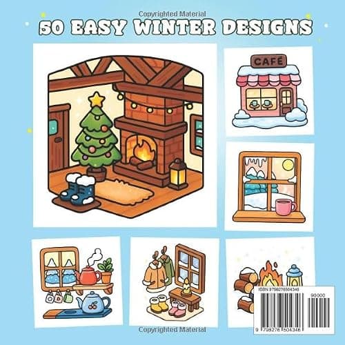 Winter Vibes: Bold and Easy Coloring Book for Adults and Kids Featuring Simple Cozy Winter Designs thumbnail 2