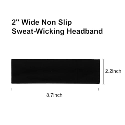 TERSE Headbands for Women's Short Hair - Non-Slip Elastic Sweat Hairbands, Soft Fabric Cloth Bands for Workout, Yoga, Running, Sports, Thin Hair Wrap for Girls thumbnail 4