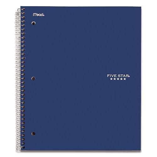 Five Star Spiral Notebook, 1-Subject, 100 College-Ruled Sheets, 11 x 8.5 Inch Sheet Size, Navy (72059) thumbnail 2