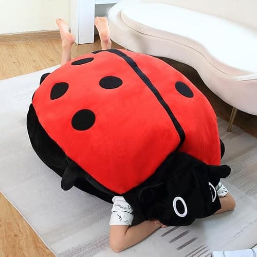 LELEBEAR Giant Wearable Ladybug Pillow, Cute Warm Wearable Ladybug Pillow (150cm/59.0in) thumbnail 8