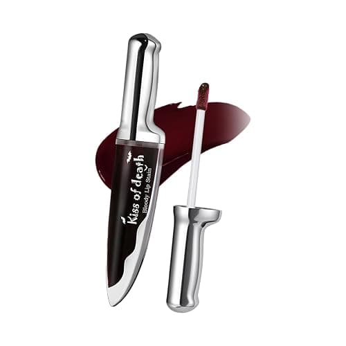 Matte Black Lipstick Bloody Lip Stain NonSticky Texture Perfect For Gothic Looks And Special Occasions Longwear Long Lasting Liquid Lipstick - Image 1