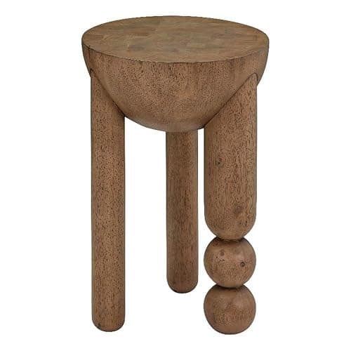 Tov Furniture Morse Cognac Brown Wood Round Accent Table - Cognac Brown thumbnail 5