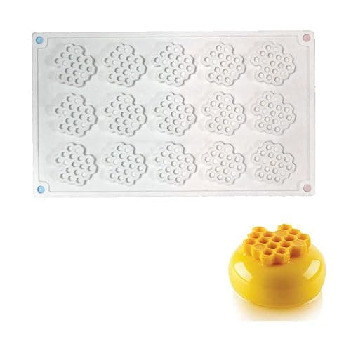 15 Cavity Silicone Honeycomb Molds for Chocolate Honeycomb Bee Silicone Fondant Mold Beehive Silicone Baking Molds Bee Candy Silicone Mold for Kitchen Cake Cupcake thumbnail 8