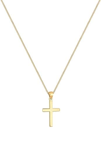 Elli Damen Halskette mit Kreuz Anhänger Basic Religion in 925 Sterling Silber 45 cm lang thumbnail 2