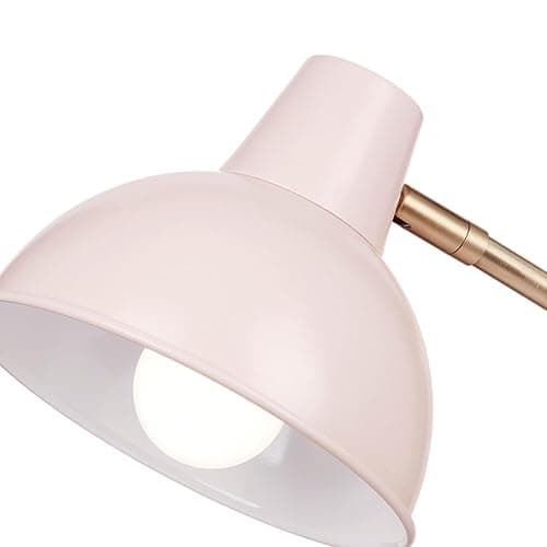 Globe Electric 67339 16 Inch Pink Desk Lamp with Gold Arm, in-Line On/Off Switch, Reading Light, Ideal for Bedroom, Dorm and Office thumbnail 7
