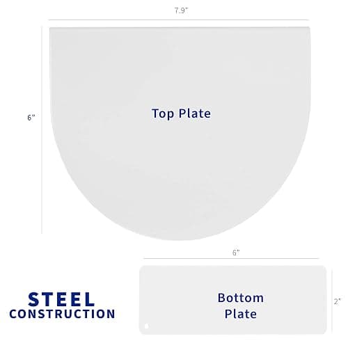 VIVO Steel Reinforcement Bracket Mount Plate for Thin, Glass, and Other Fragile Table Top Surfaces, Compatible with Most Monitor Stand C-Clamp Installations, Anti-Slip No Scratch, White, STAND-AC01RW thumbnail 3