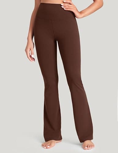 HeyNuts Harmony Flare Leggings 29"/30.5"/32.5"/34.5", High Waisted Tummy Control Wide Leg Bootcut Yoga Pants Lounge Soft thumbnail 2