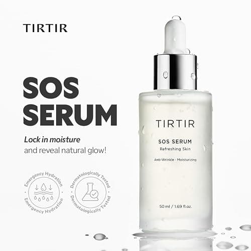TIRTIR SOS Serum - Radiant Glow Boosting Face Serum - Plumping, Anti Aging, Hydrating - Visibly Smooth and Glowy Skin - Fragrance Free for All Skin Types, 1.69 fl.oz. thumbnail 3