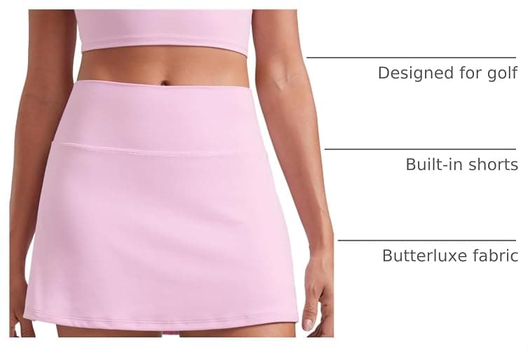 CRZ YOGA Butterluxe High Waisted Tennis Skirts | Built-in Shorts with Pockets, Extremely Soft, Casual, A Line, Stretchy, Mini, Skort for Women thumbnail 4