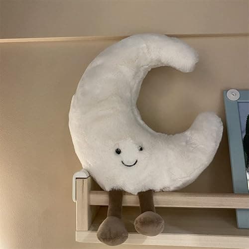 JOSON Sun Shaped Plush Toys, Soft Bedside Sofa Pillows, Used for Home Decoration as Birthday Gifts for Children and Girls (Moon) thumbnail 4