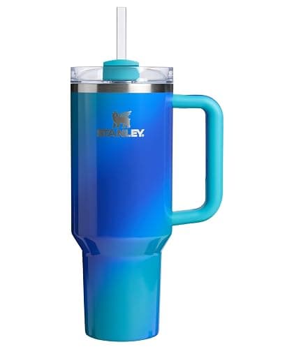 STANLEY Quencher H2.0 Flow State Tumbler, 40 oz, Sea Glass Aura | Handle and Straw | 3-Position Lid | Cup Holder Compatible for Travel | Insulated Stainless Steel Cup | BPA-Free - Image 1