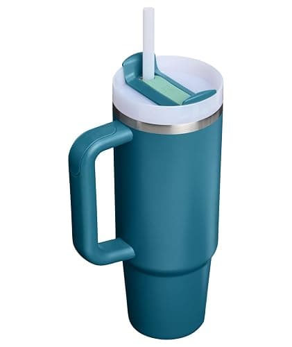 STANLEY Quencher H2.0 Tumbler with Handle and Straw 30 oz | Flowstate 3-Position Lid | Cup Holder Compatible for Travel | Insulated Stainless Steel Cup | BPA-Free | Coastal Teal thumbnail 4