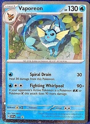 Pokemon - Vaporeon SVP 168 – Prismatic Evolution Black Star Promo Cosmos Foil – Single Card - Image 1