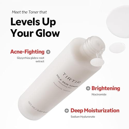 TIRTIR Milk Skin Rice Toner | Deep Moisturizing, Hydrating Toner for face, Niacinamide, Ceramide, Rice Bran Extract, Nature-Oriented Ingredients for Korean Skin Care, Vegan, 1.69 Fl Oz thumbnail 4