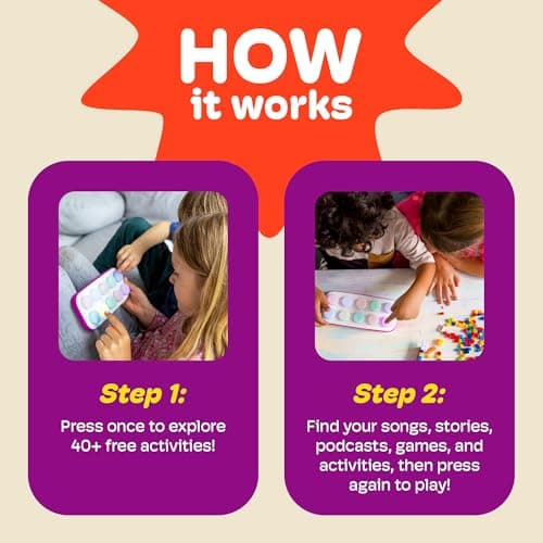 Boppo Screen-Free Learning Tablet for Kids - Interactive Handheld Games - Educational, Travel-Friendly Fun for the Whole Family - Includes 40+ Pre-Loaded Games & Activities thumbnail 4