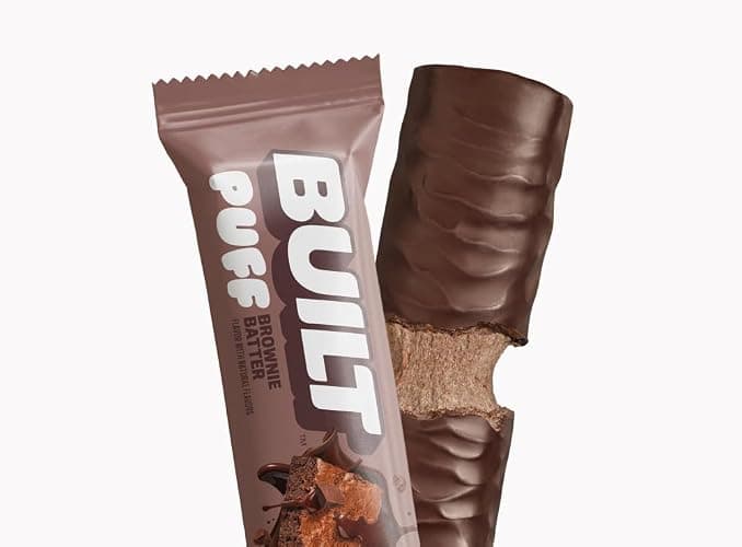BUILT Bar Puff Protein Bars - Brownie Batter - 17g Protein Snack Bars with Collagen - Calorie Conscious & Gluten Free - 12 Count thumbnail 7