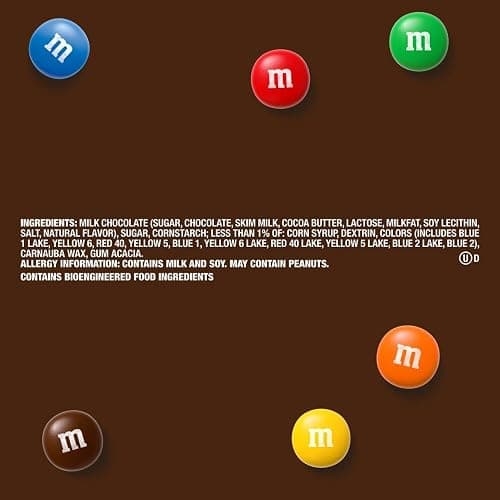M&M'S Milk Chocolate Candy, Party Size, 2.4 lb Resealable Bag for Parties, Baking & Sharing thumbnail 9