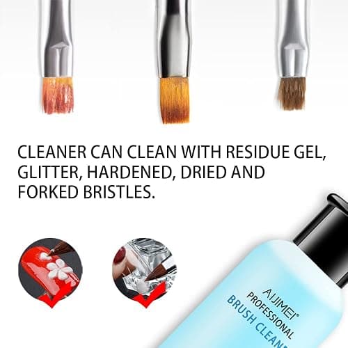 AIJIMEI Acrylic Nail Brush Cleaner Acrylic Brush Cleaner Liquid Acrylic Paint Brush Cleaner Nails Artist Acrylic Brush Cleaner 58ml 2.1 FL.OZ thumbnail 4