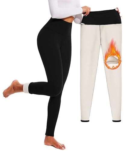 FULLSOFT Thick Fleece Lined Leggings for Women – High Waisted Winter Thermal Warm Yoga Pants Workout Tummy Control Leggings - Image 1