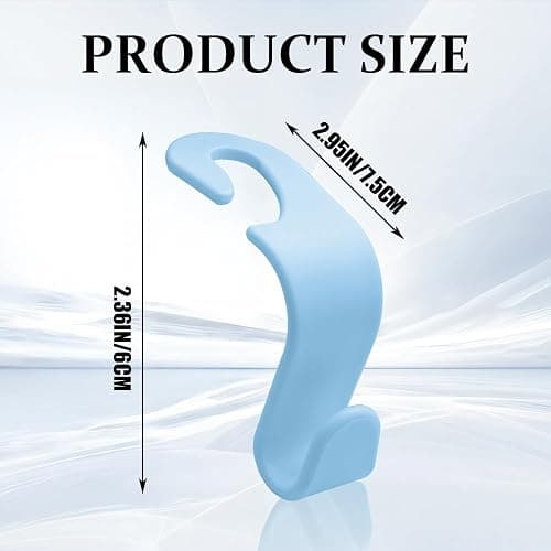 YUPIKJI 4PCS Car Seat Headrest Hooks, Plastic Auto Rear Seat Hook Hangers, Multi-Functional Hidden Seat Hooks, Car Interior Storage Accessories for Purse Handbag Coats Grocery Bags (Blue) thumbnail 2