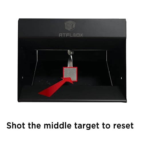 Atflbox Pellet Gun Target Trap Resets with Center Shot, Metal Airgun Rifle Bullet Trap Shooting Target for Backyard, Outdoor, Indoor thumbnail 4