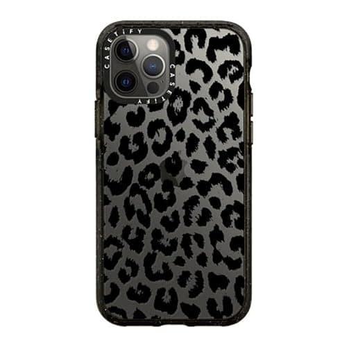 CASETiFY Impact Case for iPhone 12/ iPhone 12 Pro - Black Transparent Leopard - Clear Black thumbnail 3