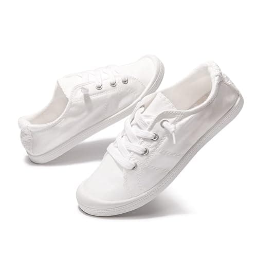 Women's Slip On Canvas Sneaker Low Top Casual Walking Shoes Classic Comfort Flat Fashion Sneakers thumbnail 7