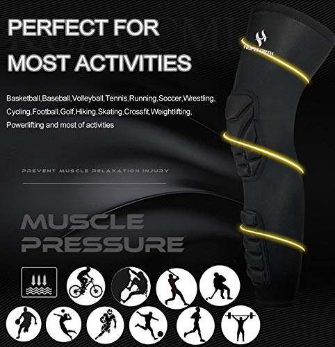 Knee Calf Padded 2 Pack Compression Leg Sleeve Shin Protective Support thumbnail 6