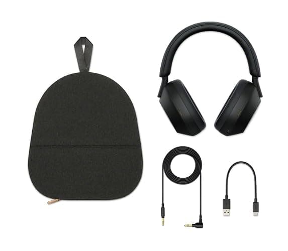 Sony WH-1000XM5 Premium Noise Cancelling Wireless Headphones, Black | Auto NC Optimizer, Up to 30 Hrs of Battery, Carrying Case, Crystal Clear Calls, Touch Control, Multipoint Connection thumbnail 8