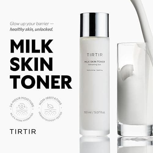 TIRTIR Milk Skin Rice Toner | Deep Moisturizing, Hydrating Toner for face, Niacinamide, Ceramide, Rice Bran Extract, Nature-Oriented Ingredients for Korean Skin Care, Vegan, 1.69 Fl Oz thumbnail 3