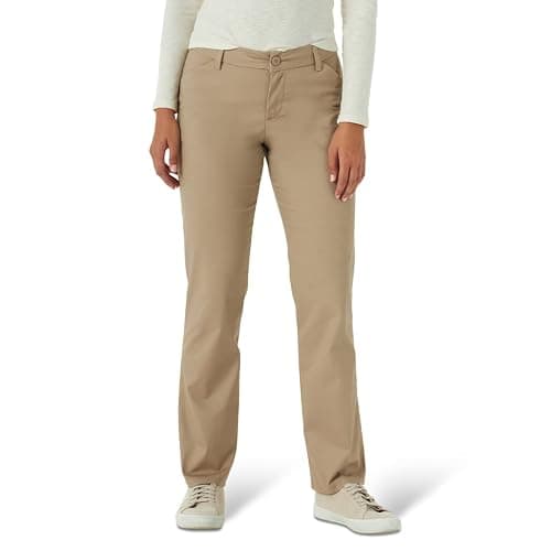 Lee Womens Wrinkle Free Relaxed Fit Straight Leg Pant - Image 1