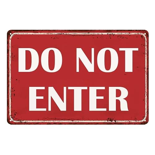 Do Not Enter Sign Outdoor Keep Out Sign Do Not Enter Signs For Bedroom Door No Entry Signs 8x12 Inch - Image 1