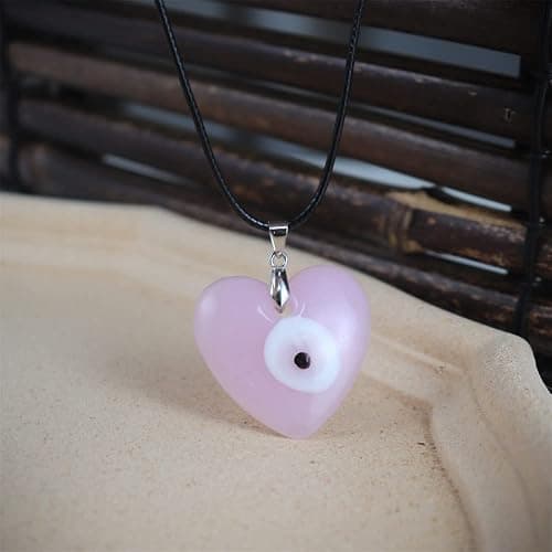 Fuqimanman2020 Lucky Blue Glass Turkish Evil Eye Pendant Necklace Set Leather Rope Hamsa Hand for Women Men Protection Ojo Prayer Religious Amulet Jewelry thumbnail 4