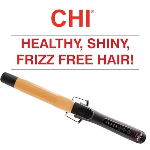 CHI Ceramic Curling Iron, Hair Curler for Smooth & Shiny Curls, Adjustable Temperature & Automatic Shut-Off, 1" Barrel, Black thumbnail 3