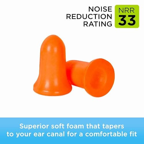 Amazon Basic Care Soft Foam Earplugs, 100 Count (1 Pack of 50 Pairs) thumbnail 3