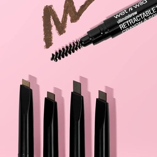 wet n wild Ultimate Eyebrow Retractable Definer Pencil, Medium Brown, Dual-Sided Brow Brush, Fine Tip, Shapes, Defines, Fills Brow Makeup thumbnail 9