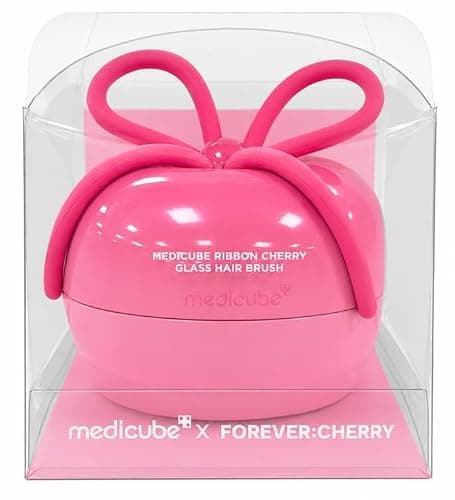 medicube Ribbon Cherry Hair Brush, Detangler for Glass Hair, Pink | Gentle 4-Level Detangling Pins for Straight to Wavy Hair, Portable Brush with Cap, Korean Hair Care, Forevercherry Collab thumbnail 8