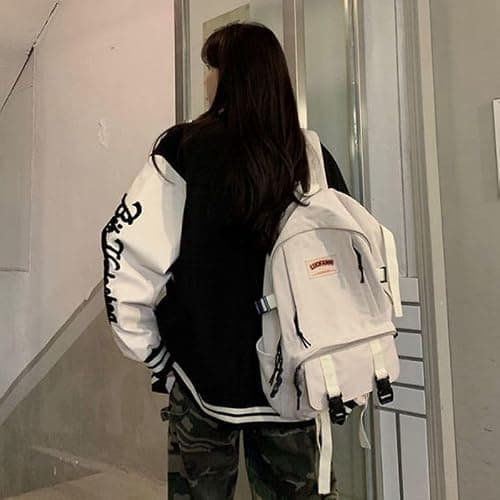 CEINOM Y2k Vintage Bomber Jacket Women Harajuku Fashion College Uniform Varsity Baseball Jackets Oversized Sweatshirt Coat thumbnail 5