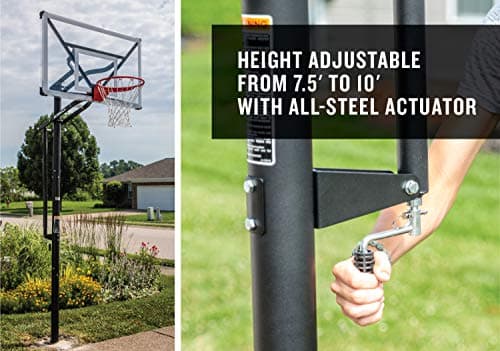Silverback NXT 54" and NXT 60" In-Ground Basketball Hoops with Adjustable-Height Basketball Goal Backboard and QuickPlay Design thumbnail 6