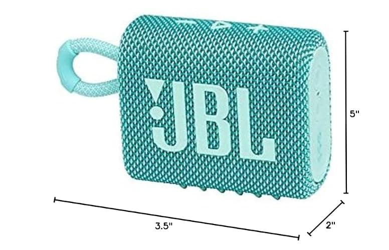 JBL Go 3 - Portable Mini Bluetooth Speaker, big audio and punchy bass, IP67 waterproof and dustproof, 5 hours of playtime, speaker for home, outdoor and travel (Teal) - GO3 - Teal thumbnail 7