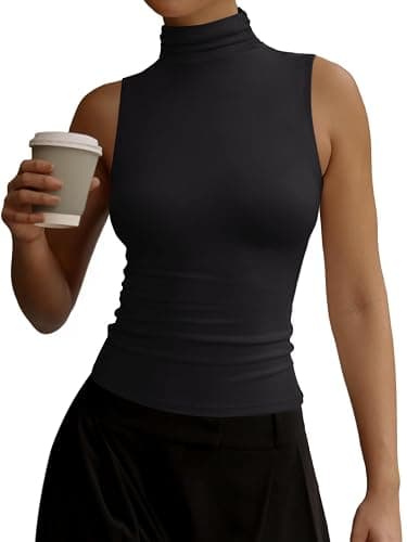 REORIA Women Fall Sleeveless Tank Tops Offic Casual Going Out Vest Clothes - Image 1