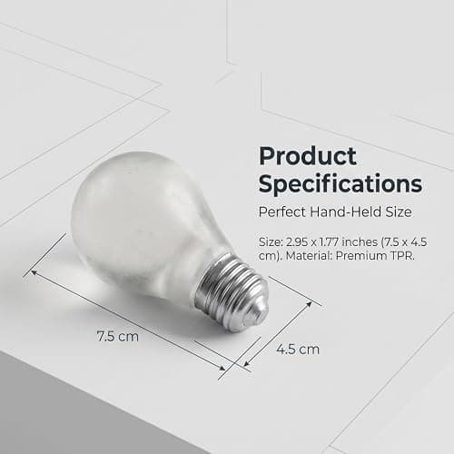 Glow‑in‑the‑Dark Bulb Squishy Toy, Soft Maltose Slow‑Rebound Lamp, Cute Lava Lamp Style Stress Relief Fidget Toy, Portable Anxiety Relief Desk Squishy, Ideal ADHD Gift for Adults (Bulb) thumbnail 2