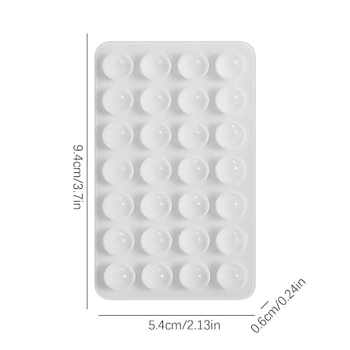 Phone Sticky Grip - 28 Phone Silicone Suction Pad | Double Sided Strong Suction Cup Mobile Case Holder | Compact Smartphone Mount for Selfies, Videos, Chat, and Watch Movies thumbnail 2