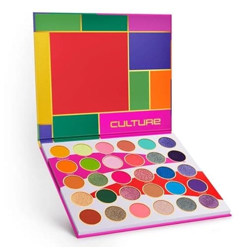 Juvia's Place Palette Culture - Yellow, Greens, Pink, Purple, Orange, Chromatic & Glitter Shades, 30 Pigmented Makeup Palette for Eye Color & Shine, Pressed thumbnail 2