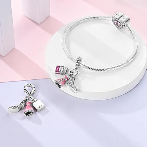 NARMO 925 Sterling Silber Charms für Pandora Armbänder Dangle Charms für Frauen Hamsa Hand Evli Augen Charms Silber Armband Charms thumbnail 2