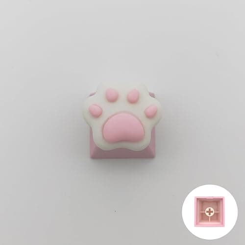 Elacgap Personalized Cute Pink Keycap Handmade OEM Profile DIY Custom Keycap for Mechanical Keyboard MX Switch (Cat Paw) thumbnail 4
