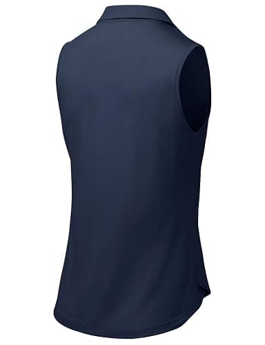 BGOWATU Women's Sleeveless Golf Polo Shirts Collared V Neck Tennis Tank Tops UPF 50+ Quick Dry Lightweight thumbnail 4