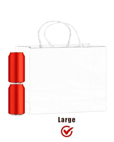 qiqee 13"x4.5"x10" Large Gift Bag with Handles Bulk 32PCS Gift Paper Bags Wine Red Bags Multiple Uses (Wide Large) thumbnail 8