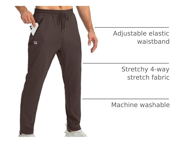 G Gradual Men's Sweatpants with Zipper Pockets Tapered Joggers for Men Athletic Pants for Workout, Jogging, Running thumbnail 4