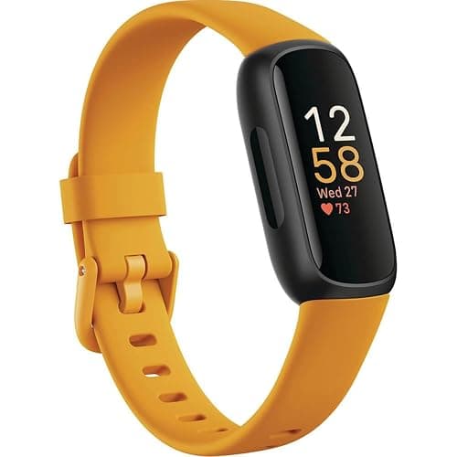 Fitbit Inspire 3 Health &-Fitness-Tracker with Stress Management, Workout Intensity, Sleep Tracking, 24/7 Heart Rate and more, Morning Glow/Black, One Size (S & L Bands Included) thumbnail 3